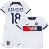 Conjunto (Camiseta+Pantalón Corto) Paris Saint-Germain R.Sanches 18 Segunda Equipación 23-24 - Niño